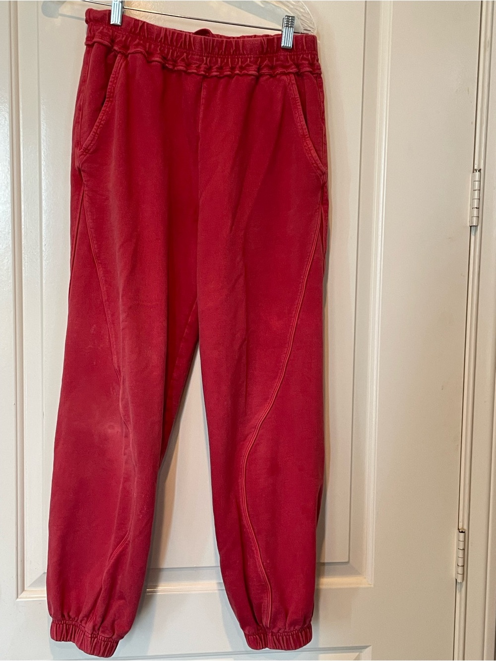 Free People Red Elastic Waist Jogger - Picture 2 of 13